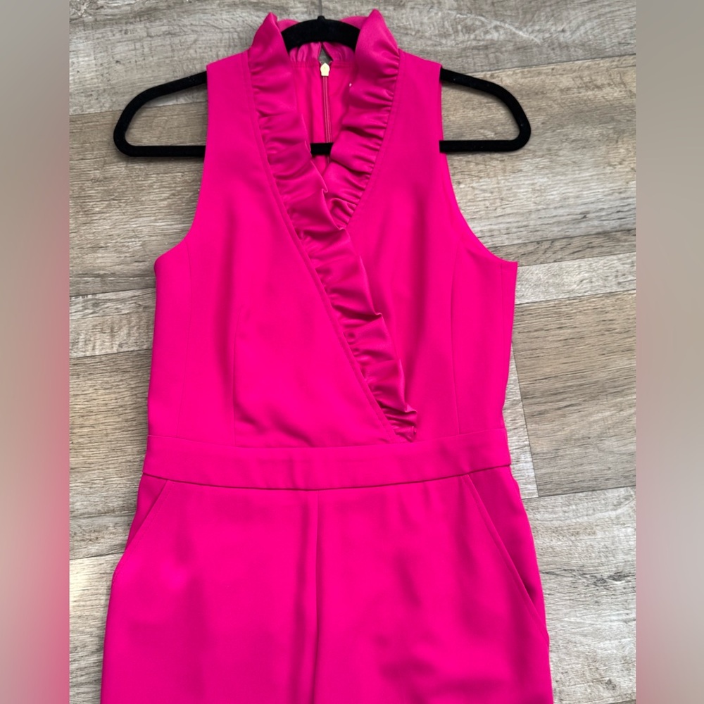 New with Tags 🌺 Trina Turk Vibrant Pink Sleeveless Ruffle Dress 2